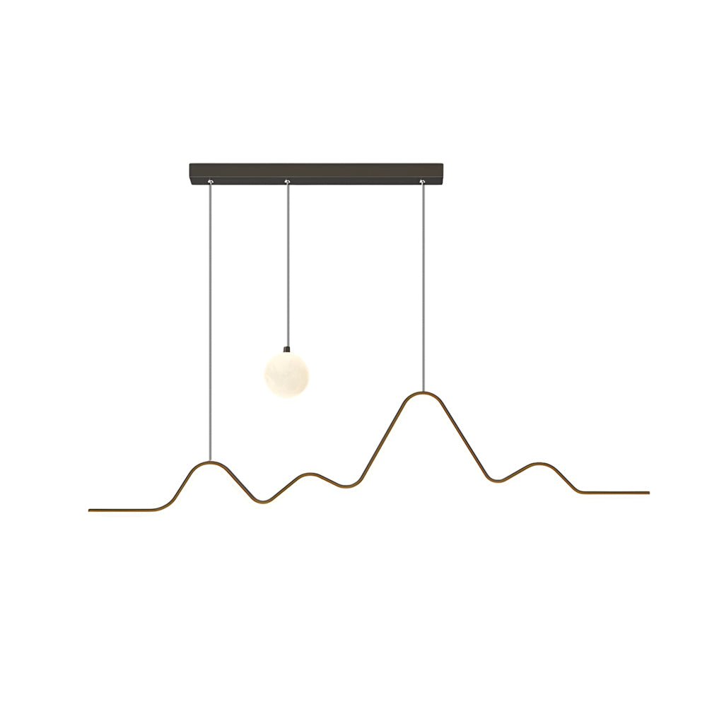 Mountain Moon Landscape Pendant Light with 3-Step Dimming LED
