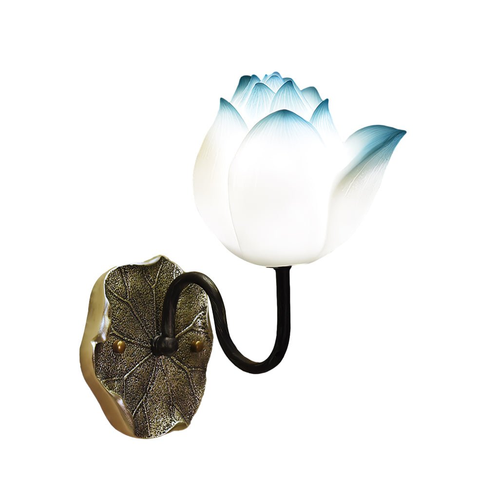 Lotus Flower Resin Modern Wall Light with 3-Step Dimming