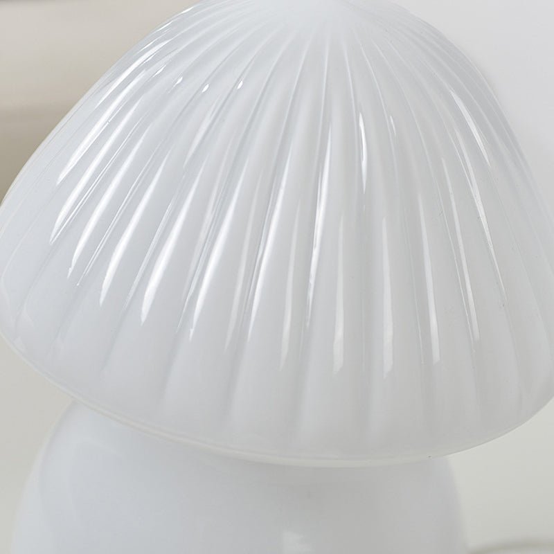 Modern Glass Mushroom LED Table Lamp for Kids