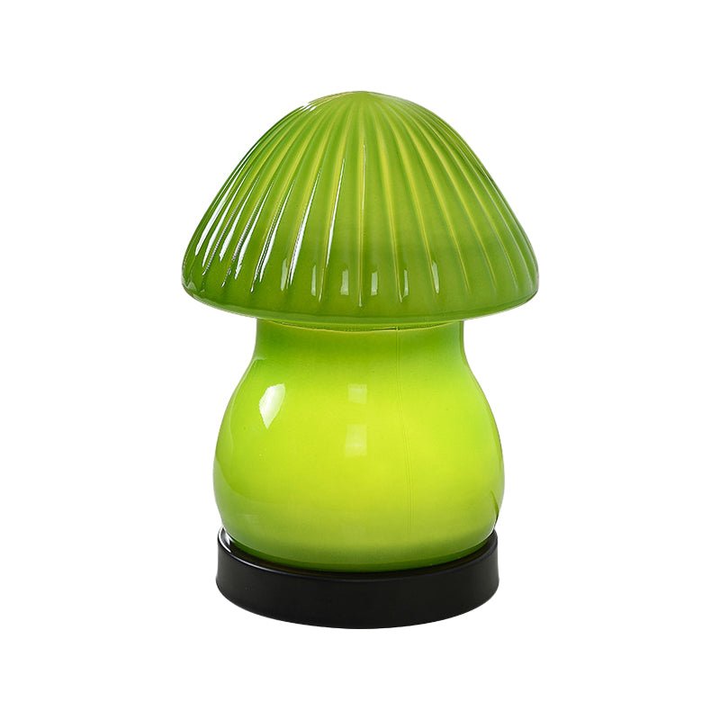 Modern Glass Mushroom LED Table Lamp for Kids