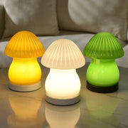 Modern Glass Mushroom LED Table Lamp for Kids