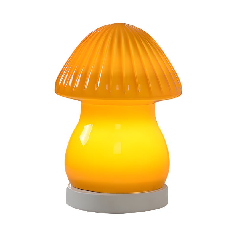 Modern Glass Mushroom LED Table Lamp for Kids
