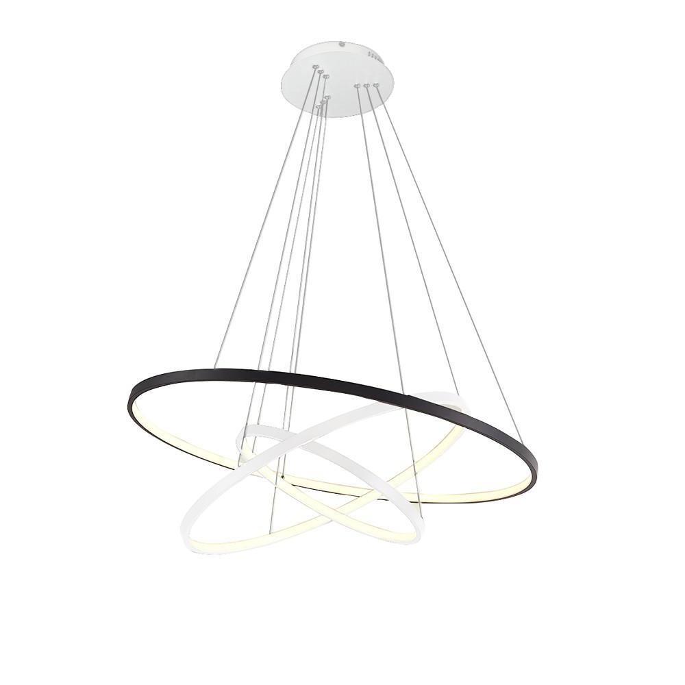 Adjustable Multi-Circle LED Dimmable Chandelier with Remote