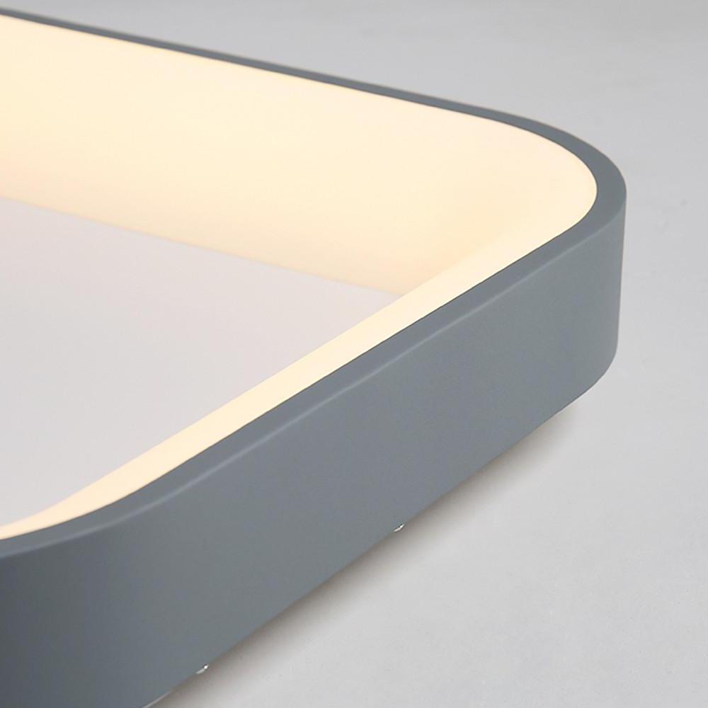 Square Modern LED Flush Mount Ceiling Light – Metal & Acrylic