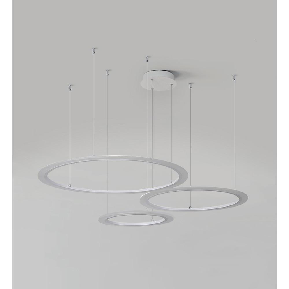 Geometric Circle LED Pendant Light with Metal & Acrylic Design