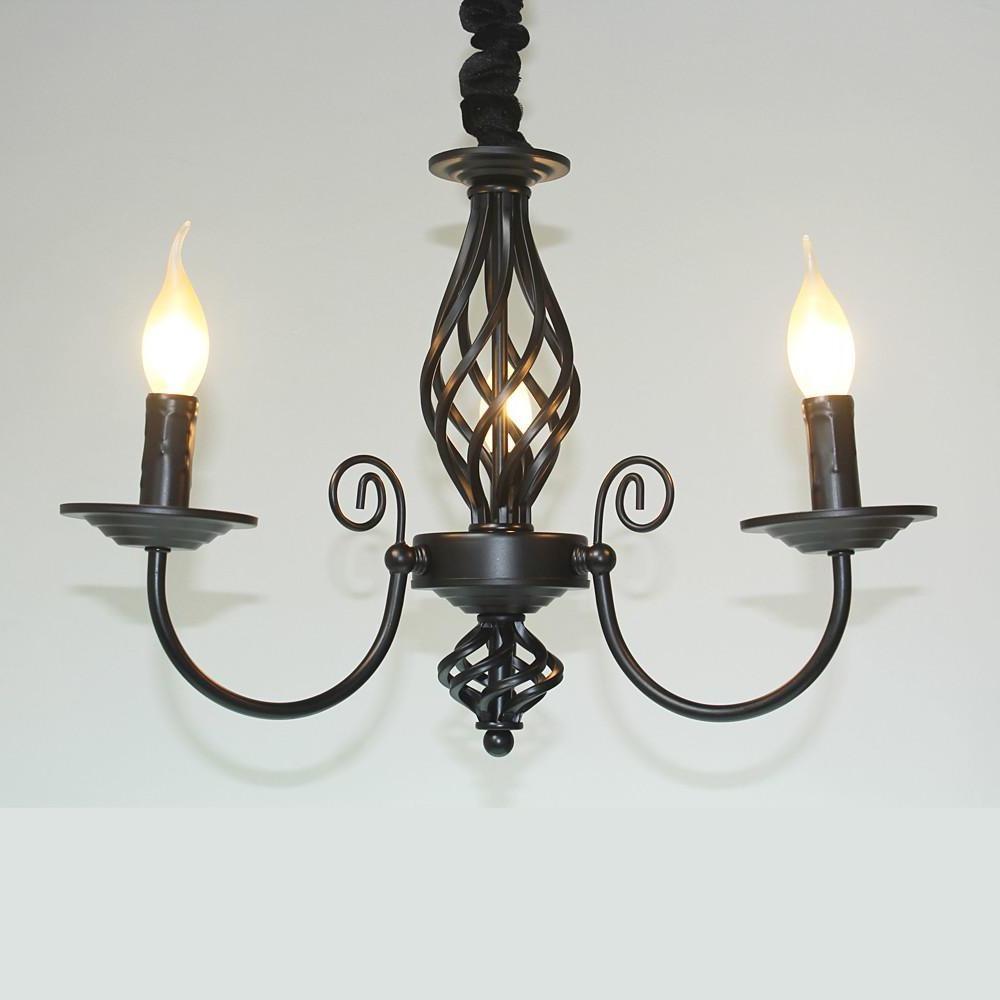 Triple Candle Farmhouse Pendant Light | Oil Rubbed Bronze Metal