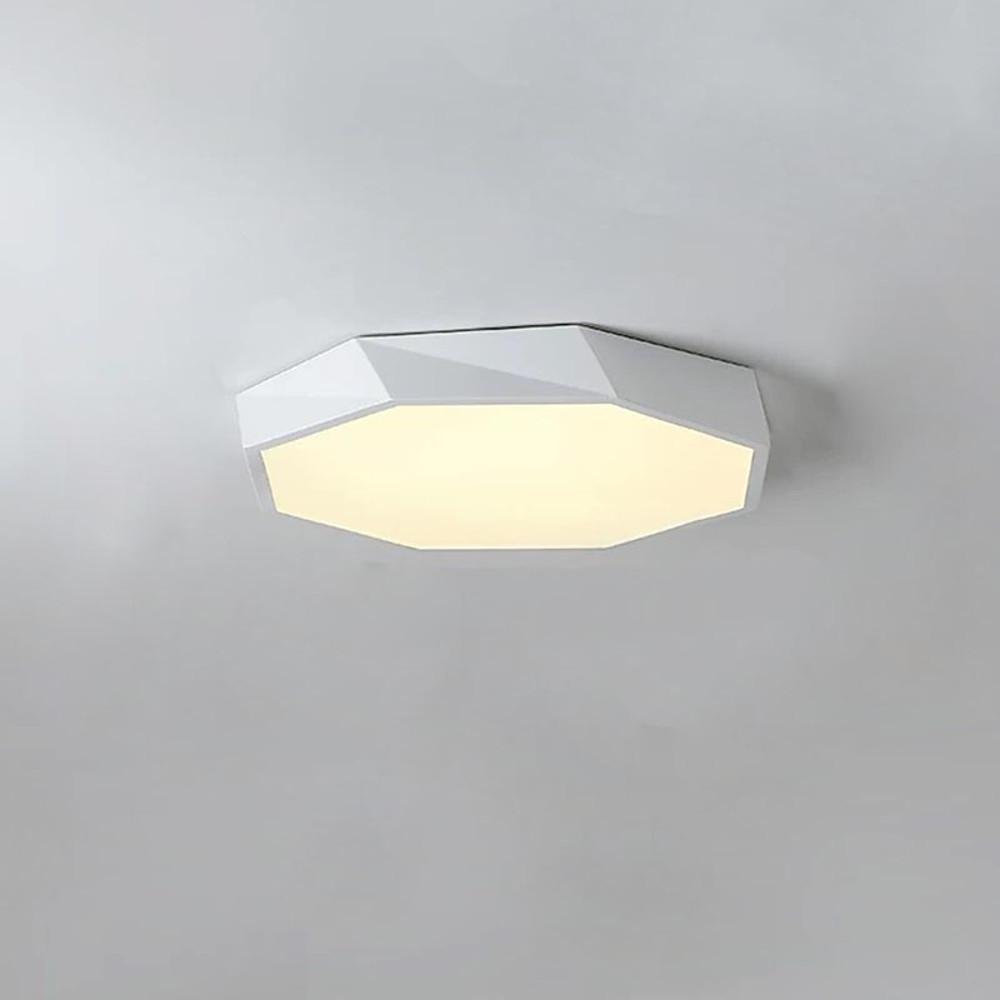 Modern Geometric LED Flush Mount Ceiling Light with Remote