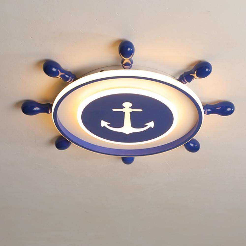 Anchor Insignia Flush Mount LED Ceiling Light – Contemporary Kids Room