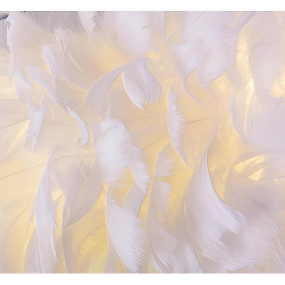 Nordic Feather Flush Mount Ceiling Light - Round LED Chandelier