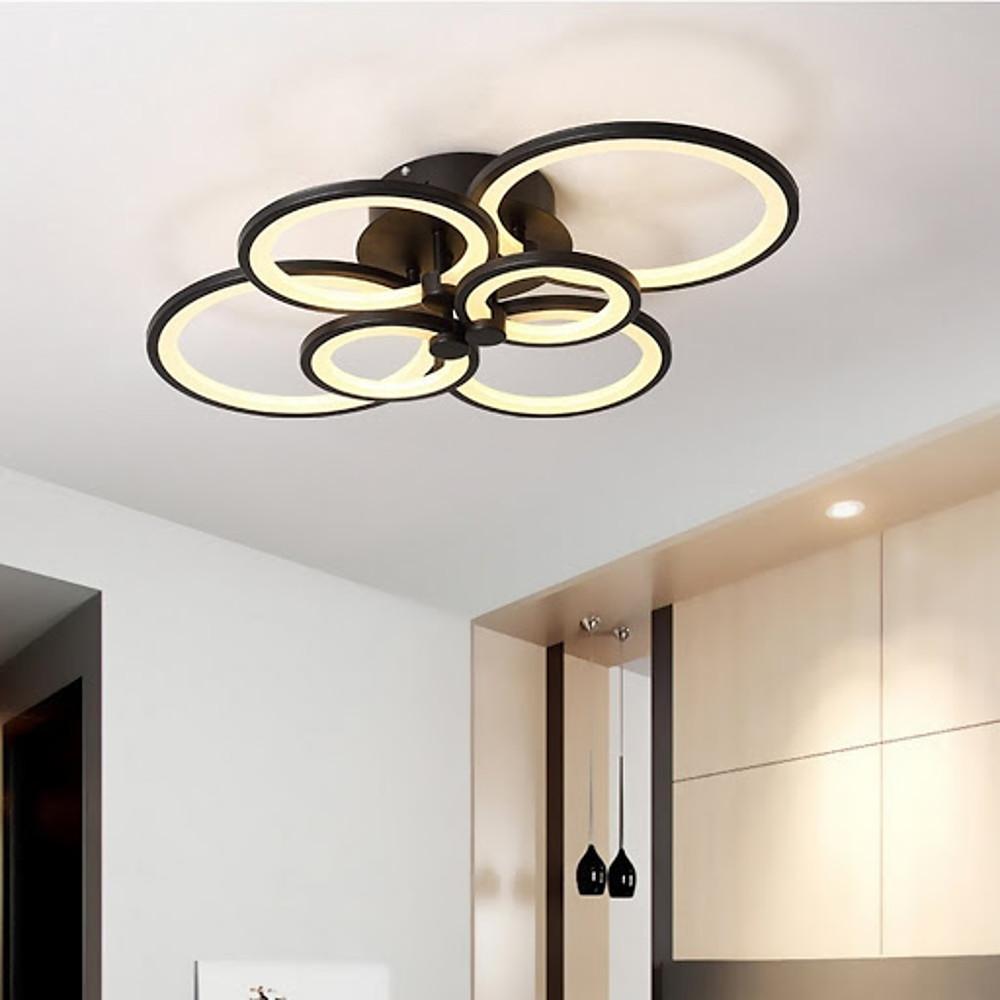 Multi-Circle Dimmable LED Semi-Flush Mount Ceiling Light