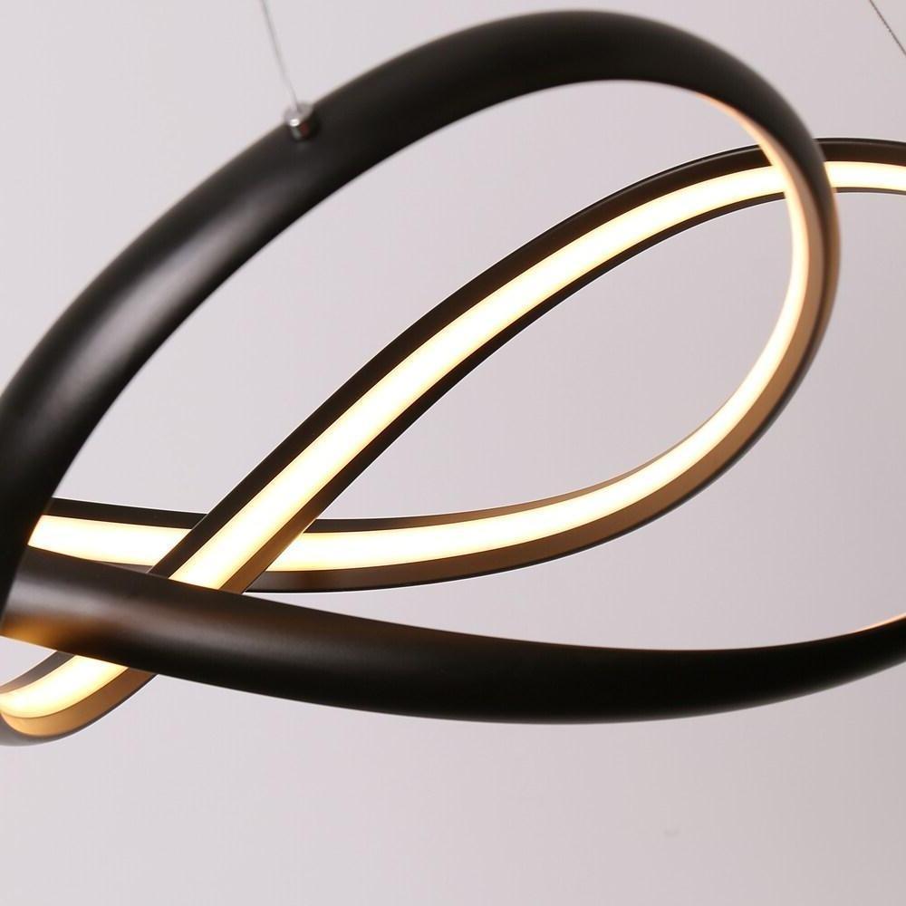 Abstract Wave Modern LED Pendant Light - Dimmable Dining Room