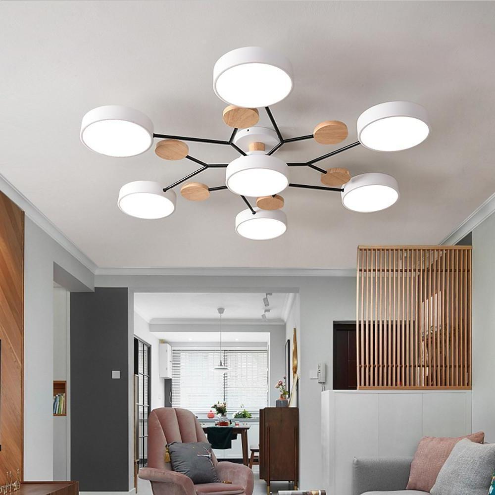Sputnik LED Chandelier Modern Geometric Metal PVC Ceiling Light