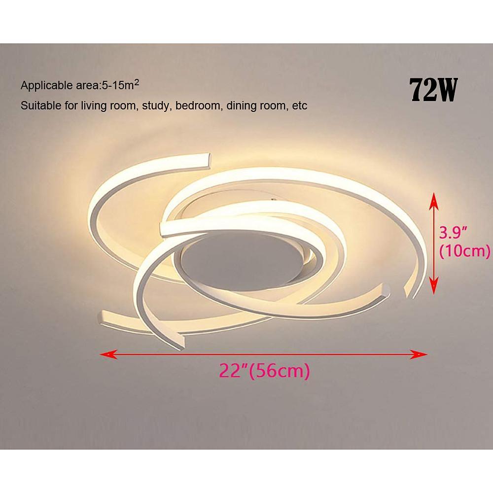 30" Abstract Swirl LED Flush Mount Ceiling Light - Modern Design