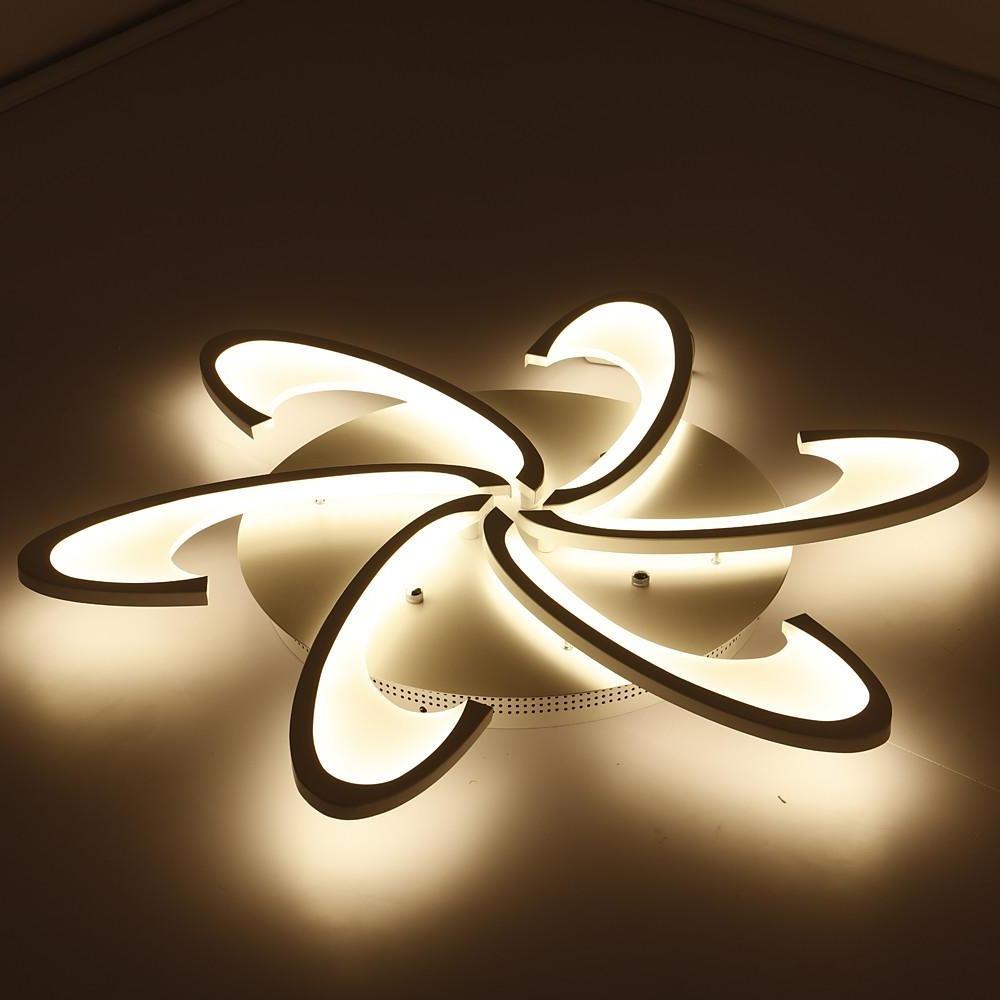 Modern Geometric Wave Flush Mount Ceiling Light with LED 28 Inch