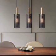 Modern Cylinder Metal Pendant Light with Adjustable LED