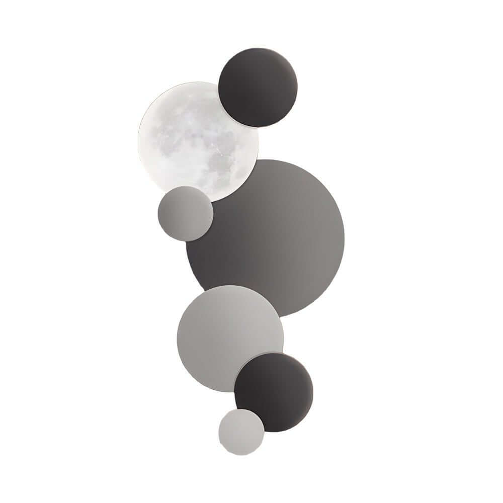 Round LED Moon Wall Sconce with Remote Control