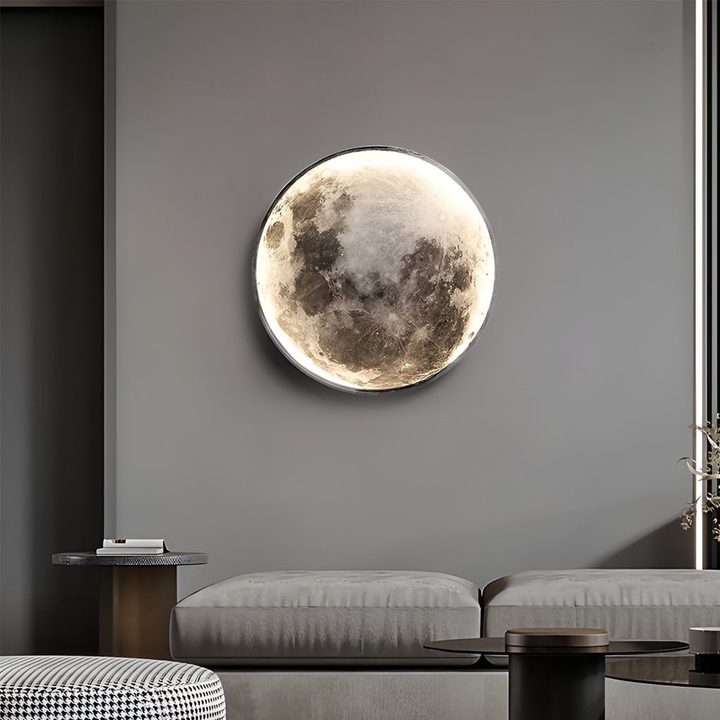 Moon Dimmable LED Wall Sconce Modern Acrylic Iron Wall Light