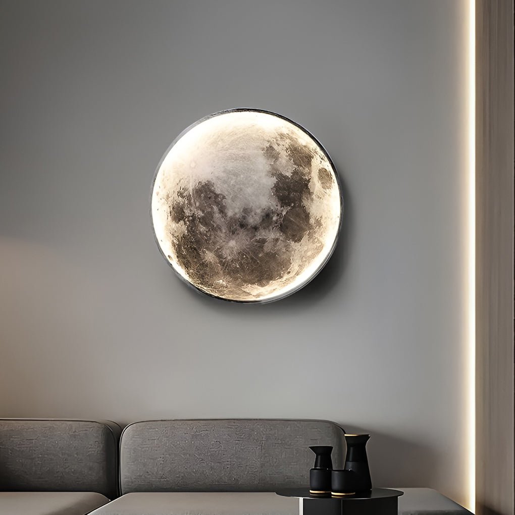 Moon Dimmable LED Wall Sconce Modern Acrylic Iron Wall Light