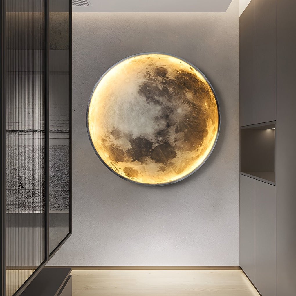 Moon Dimmable LED Wall Sconce Modern Acrylic Iron Wall Light