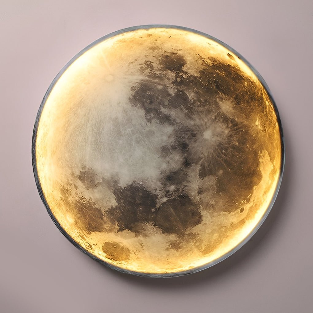 Moon Dimmable LED Wall Sconce Modern Acrylic Iron Wall Light