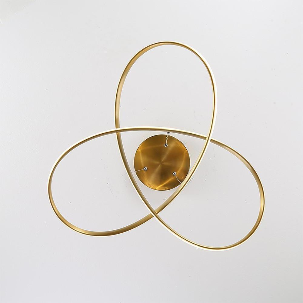 Interweaved Wave LED Gold Pendant Light Modern Island Chandelier