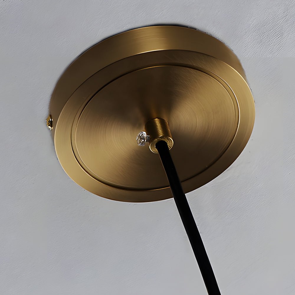 Copper Cork Glass Pendant Light - Geometric Diamond Shade E27