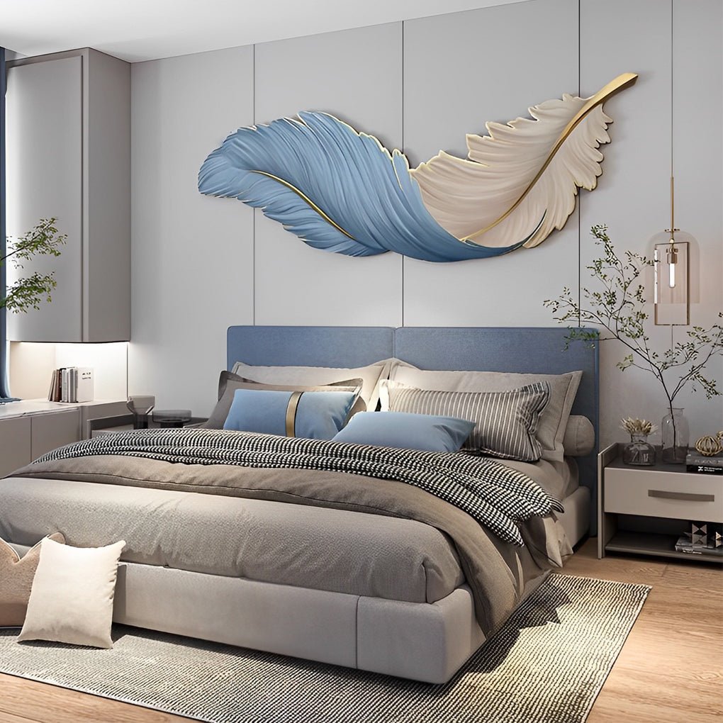 Modern Feather LED Wall Light with Remote Control
