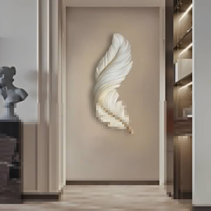 Modern Feather LED Wall Light with Remote Control