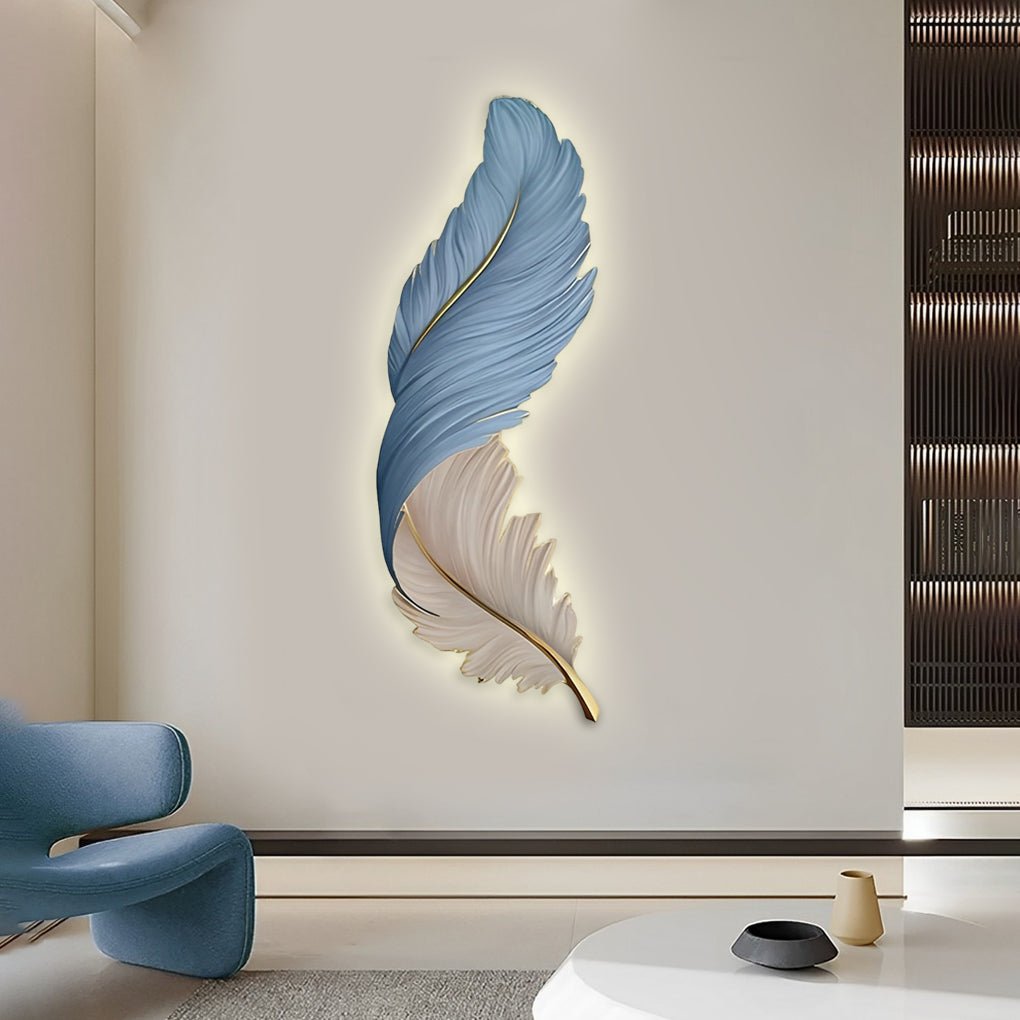 Modern Feather LED Wall Light with Remote Control
