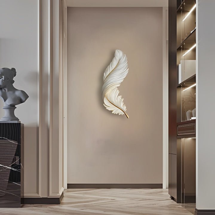 Modern Feather LED Wall Light with Remote Control