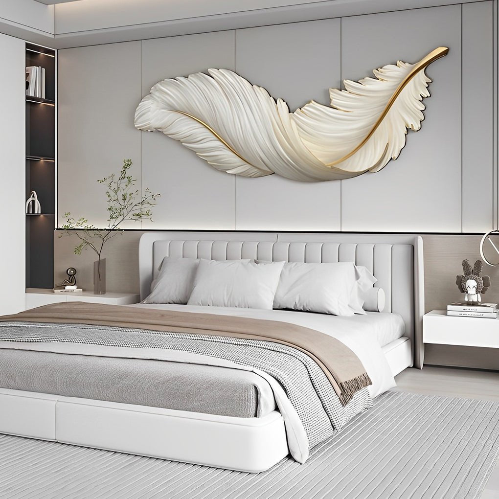 Modern Feather LED Wall Light with Remote Control