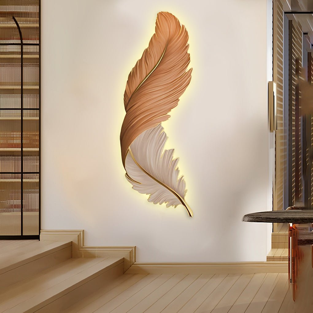 Modern Feather LED Wall Light with Remote Control