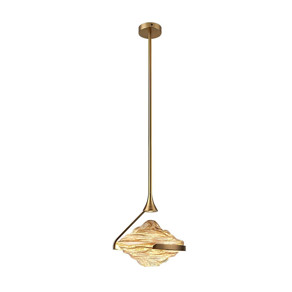 Modern Glass UFO Pendant Light with LED - Sculptural Dining Light