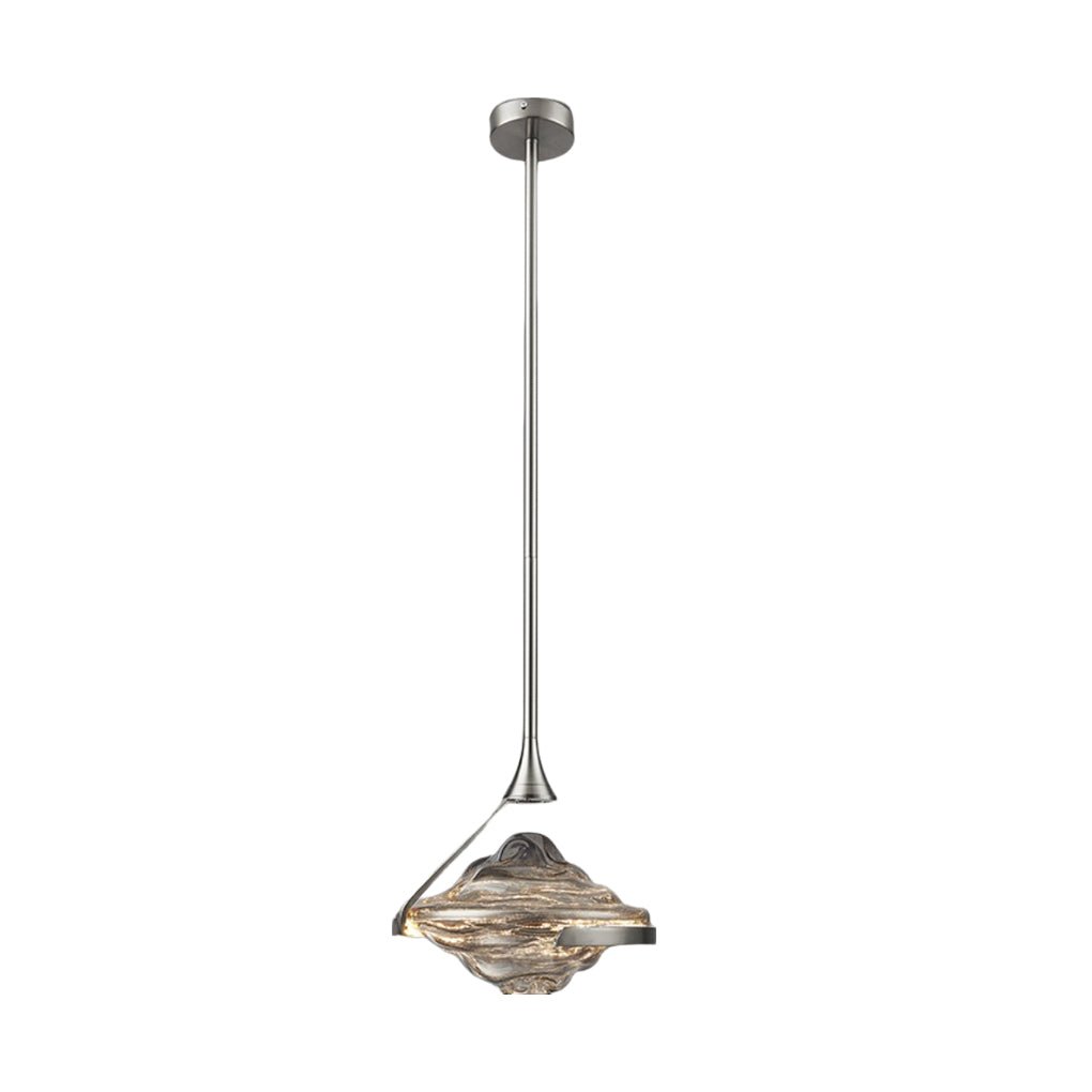 Modern Glass UFO Pendant Light with LED - Sculptural Dining Light