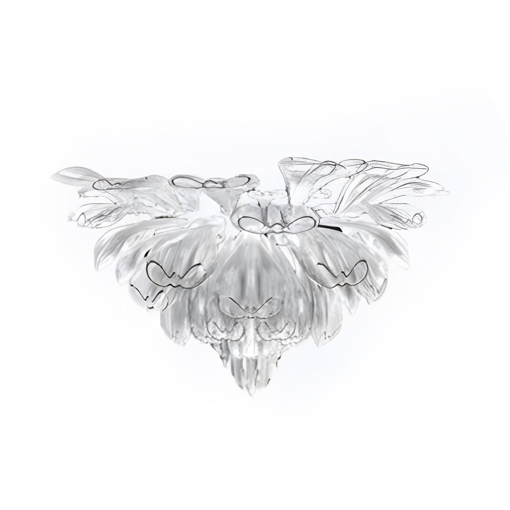 Handcrafted Art Glass Floral Chandelier with 3-Step Dimming