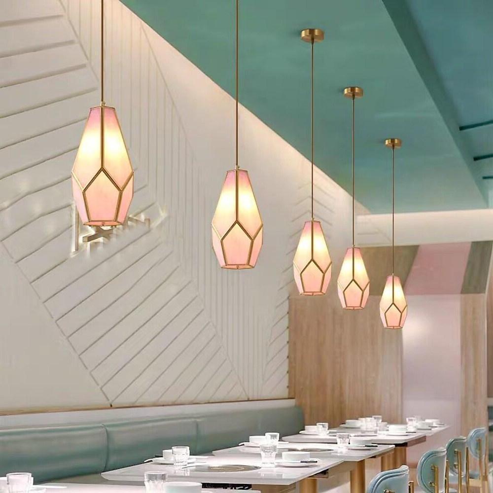 Elongated Cylindrical Glass Pendant Light with Brass Finish