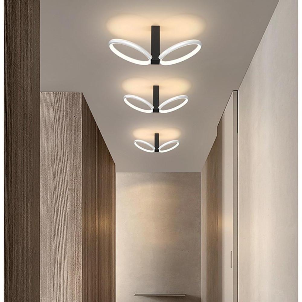 Geometric Gold Flush Mount LED Ceiling Light - Aluminum Finish