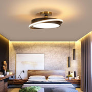 Modern LED Circular Flush Mount Ceiling Light Metal Finish