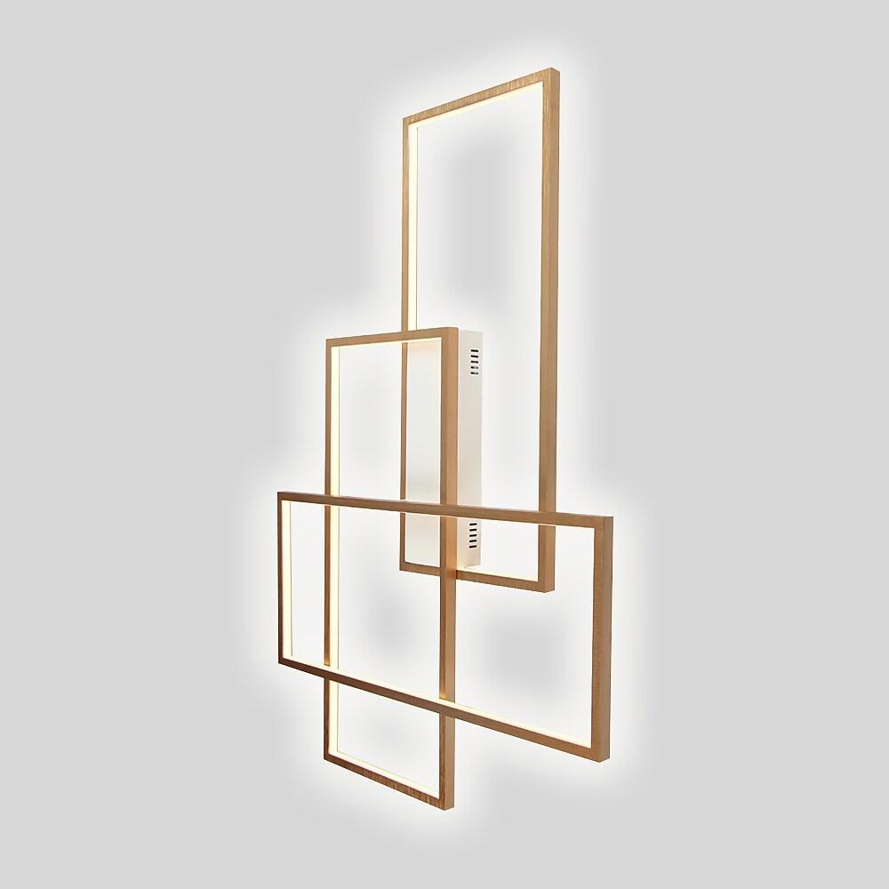 Geometric Overlapping Rectangle Aluminum LED Flush Mount Ceiling Light