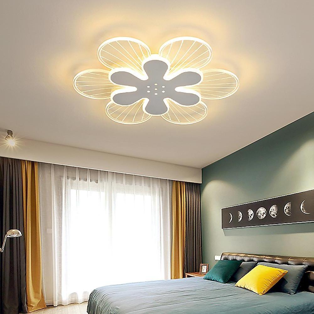 Modern Geometric Flower LED Flush Mount Ceiling Light - Dimmable