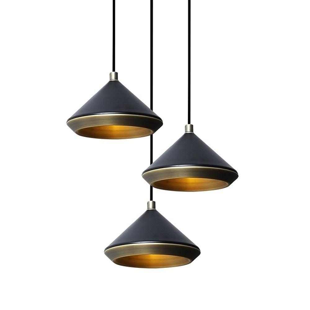 Modern Conical Dome Pendant Light in Aluminum - Adjustable Height