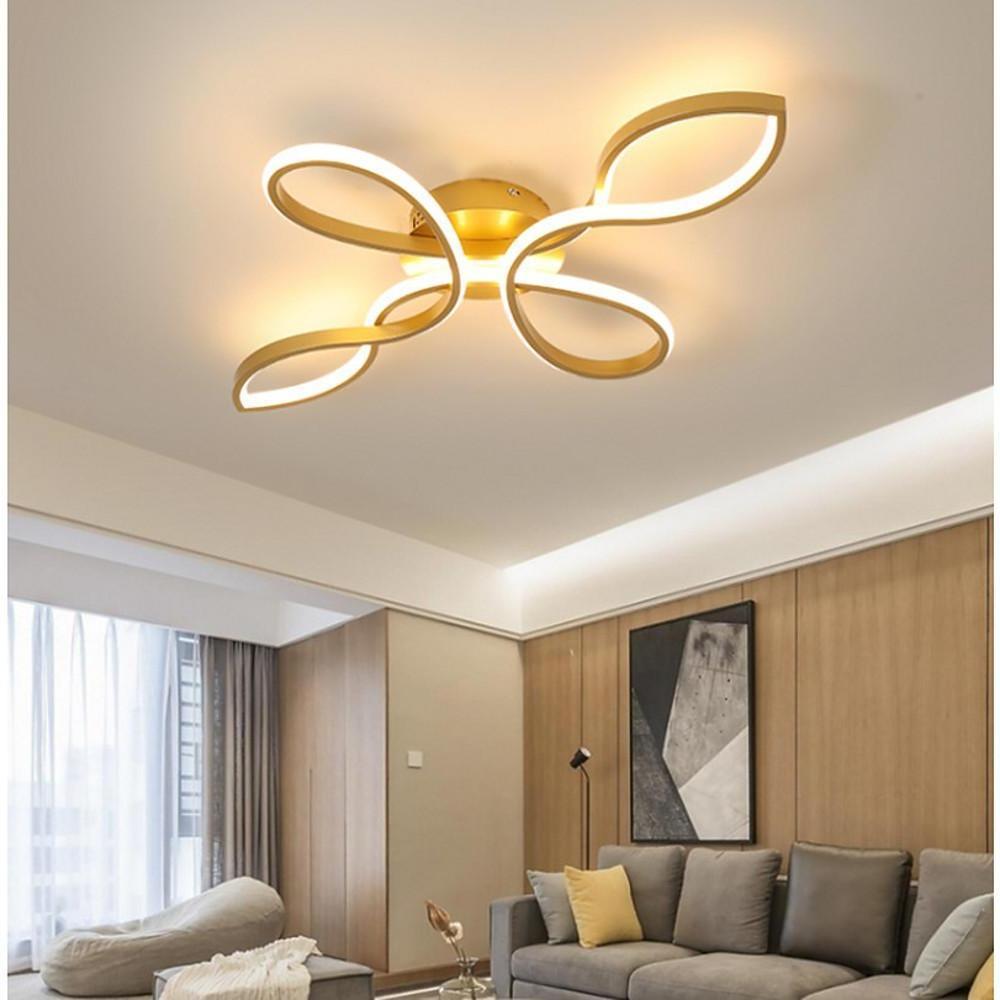 Wave Flower Dimmable LED Ceiling Light Flush Mount Aluminum