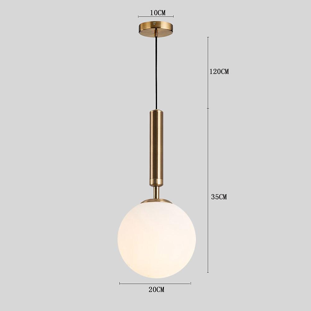 Globe Glass Pendant Light with Electroplated Metal Finish