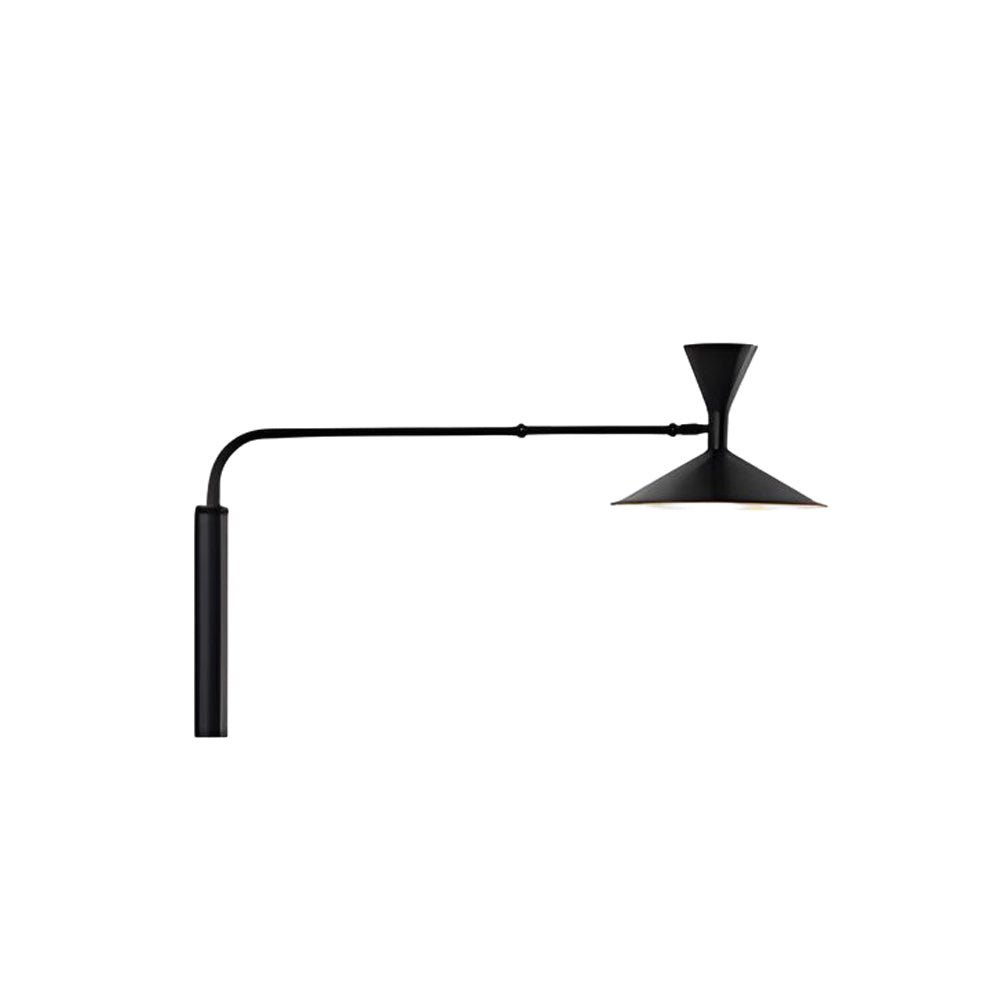 Adjustable Swing Arm Wall Sconce Modern Metal Trumpet Shade