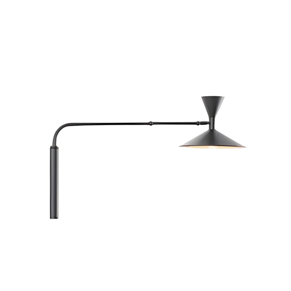 Adjustable Swing Arm Wall Sconce Modern Metal Trumpet Shade