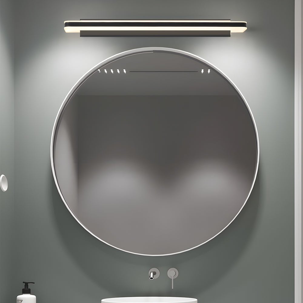 Matte Black Linear LED Vanity Light with Acrylic Shade
