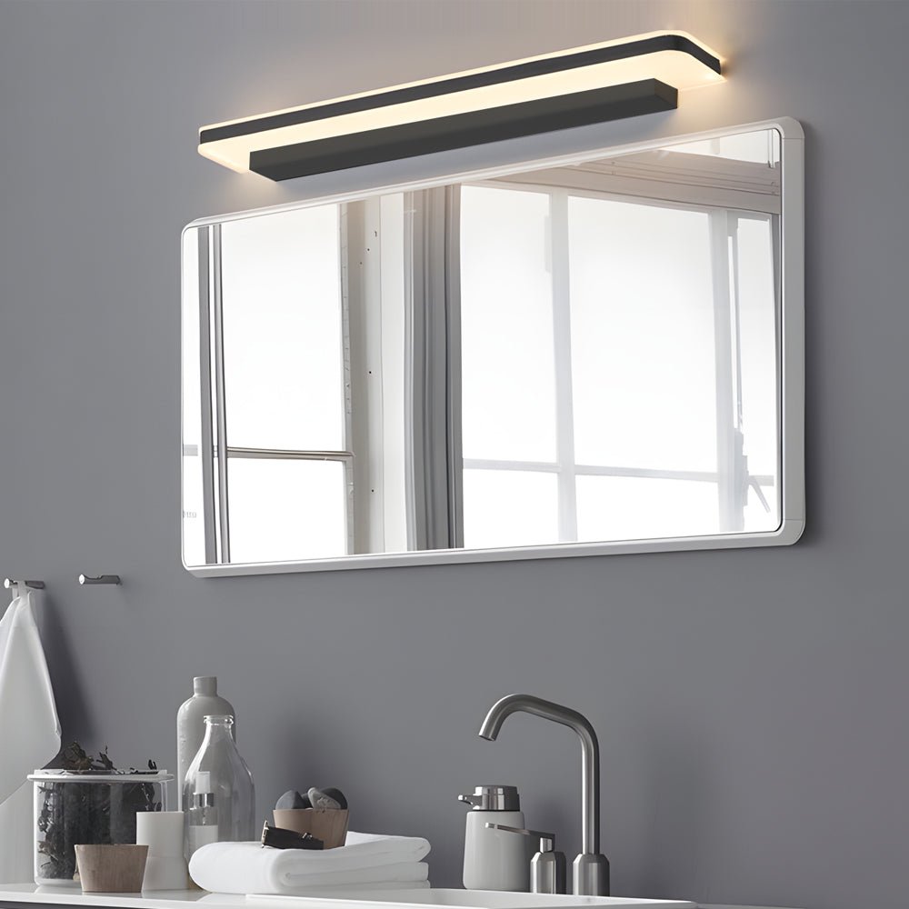 Matte Black Linear LED Vanity Light with Acrylic Shade