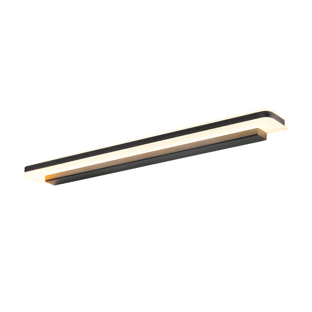 Matte Black Linear LED Vanity Light with Acrylic Shade