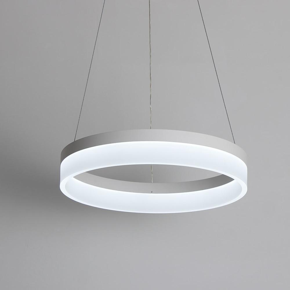 Modern Ring Pendant Light Aluminum Acrylic LED Ceiling Fixture