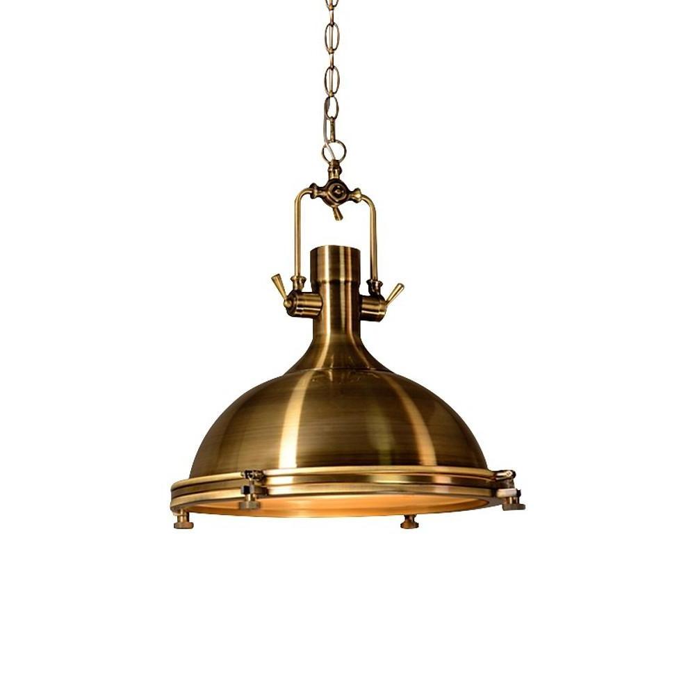 Industrial Lantern Metal Pendant Light with Adjustable Chain